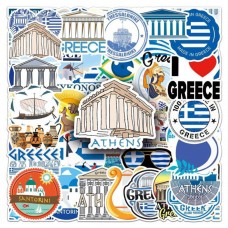 Set De 50 Stickers Grecia País Turismo Europa Ciudad